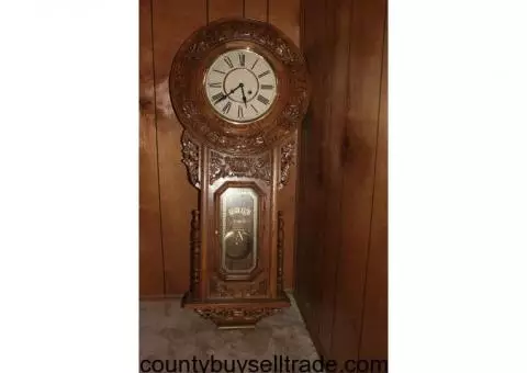Vintage Hanging Grandfather Clock - Cash/Trade